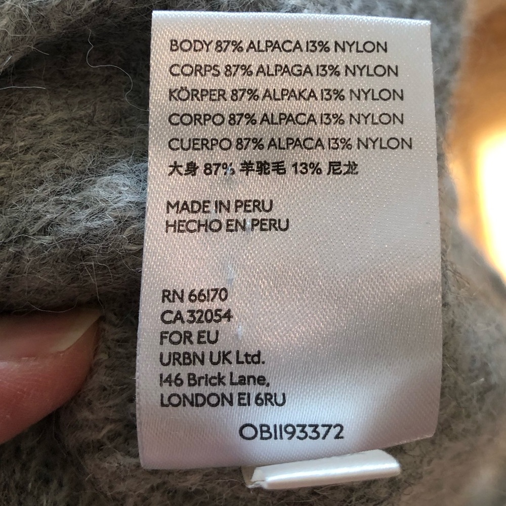 Free People Textured Grey Alpaca Blend Cardigan Medium - Picture 8 of 8